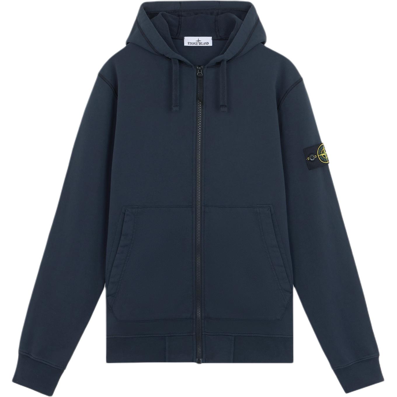

Stone Island Solid Color Hooded Zip Long Sleeve Sweatshirt Men sweatshirts K2S1561000-61S0051-V0020 XXL