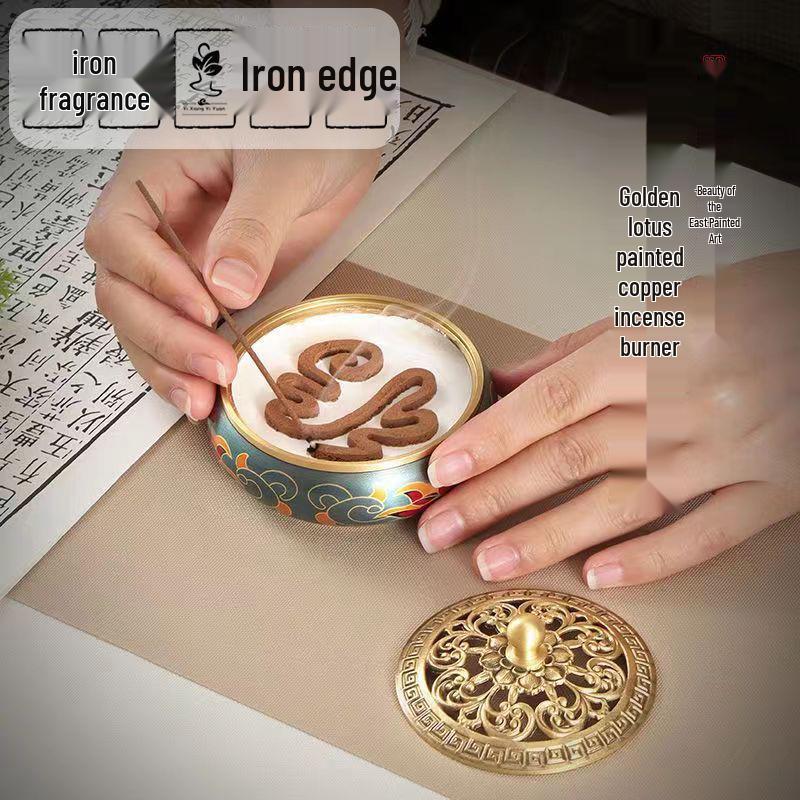 Copper Sandalwood & Agarwood Incense Seal Burner Set