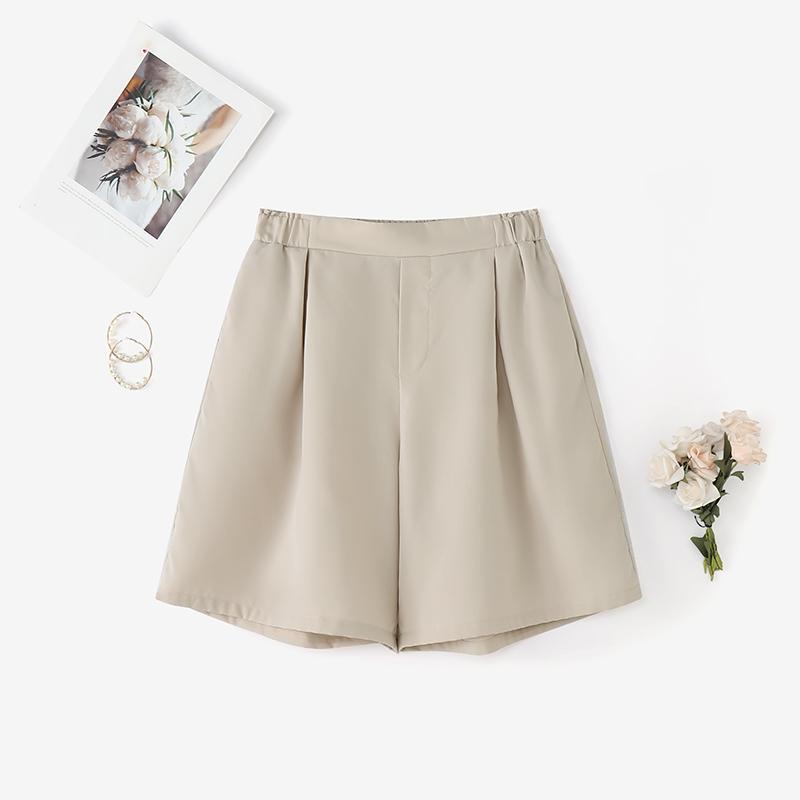 ZANZEA Women Casual Back Elastic Waist Loose Summer Short Pants