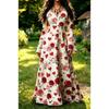 Ladies V Neck Flare Sleeve Maxi Dress 2026 New A Line Silhouette Wedding Guest Long Dress