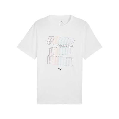 Solid Color Letter Logo Print Versatile Comfortable Short Sleeve T-Shirt Men Tops White 687673-02