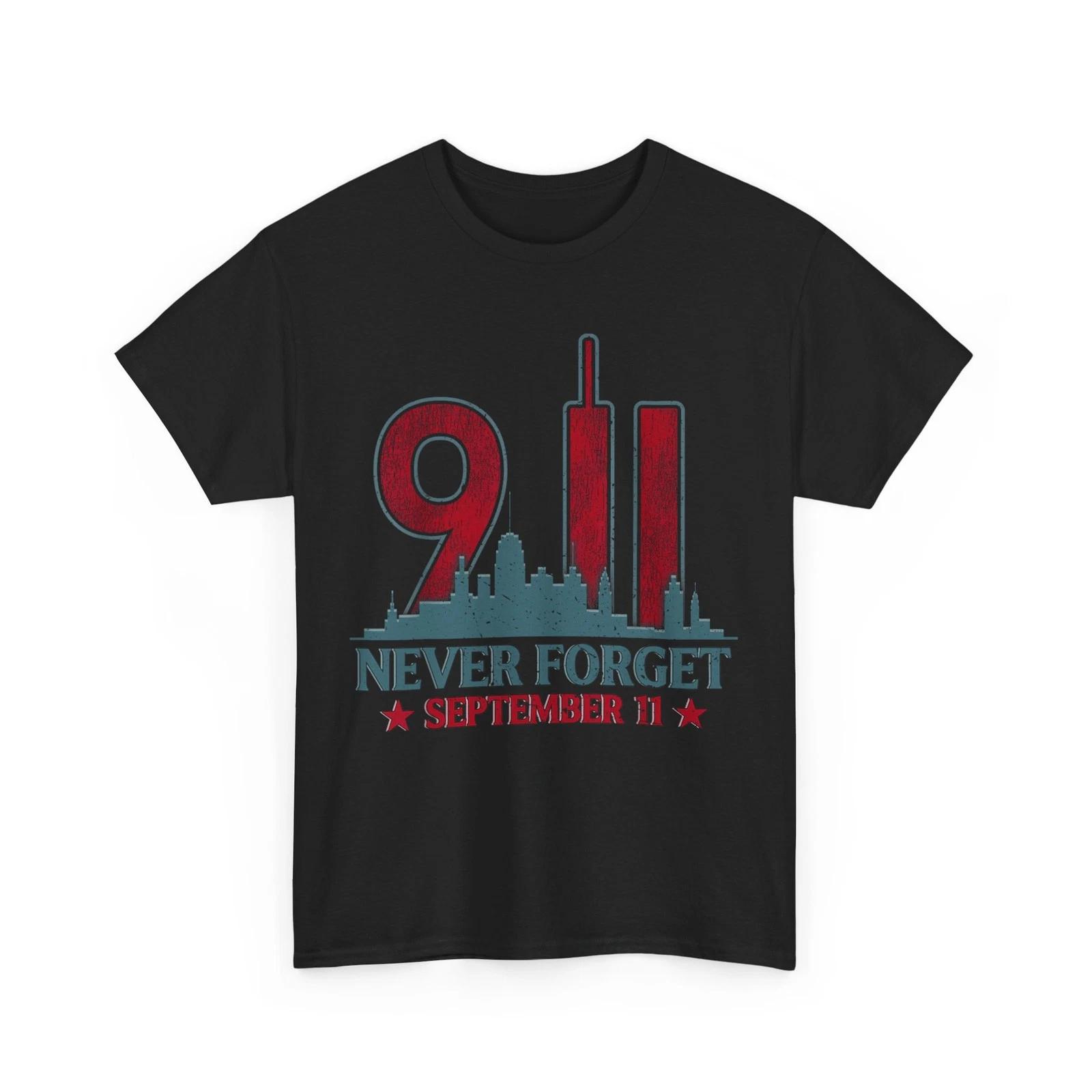 Never Forget September 11 / 2001 Memorial Day American Flag T shirt 2XL