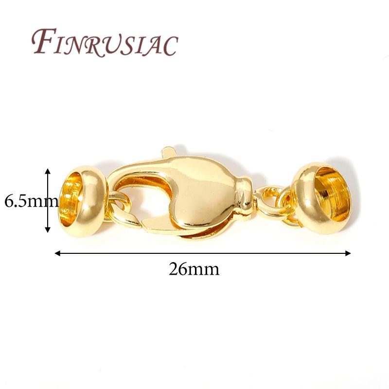 18K Gold Plated Connector Clasps Accessories For Bracelets,Brass Metal Locks For Jewelry,Fasteners Clasp,DIY Necklace Findings