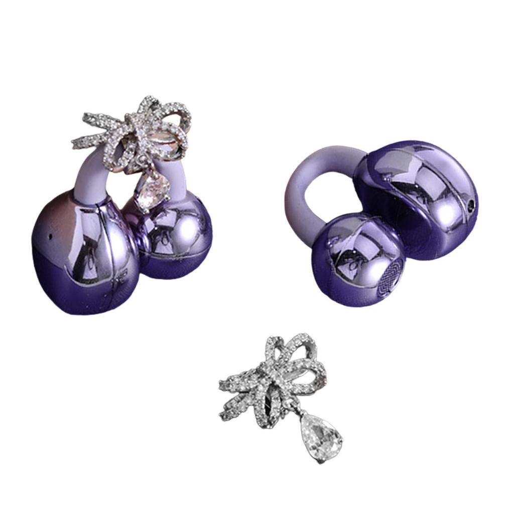 Ear Clip Wireless Headphones Rhinestones Earphone Accessories 1Pair Noise Reductions Waterproof Earphone Clip