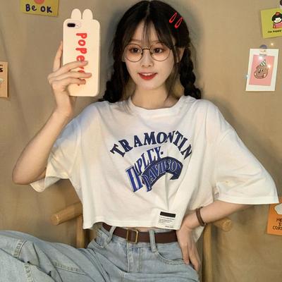 Design-sensual Niche Short-sleeved T-shirt for Women In Summer New Loose Sweet and Cool Short Top