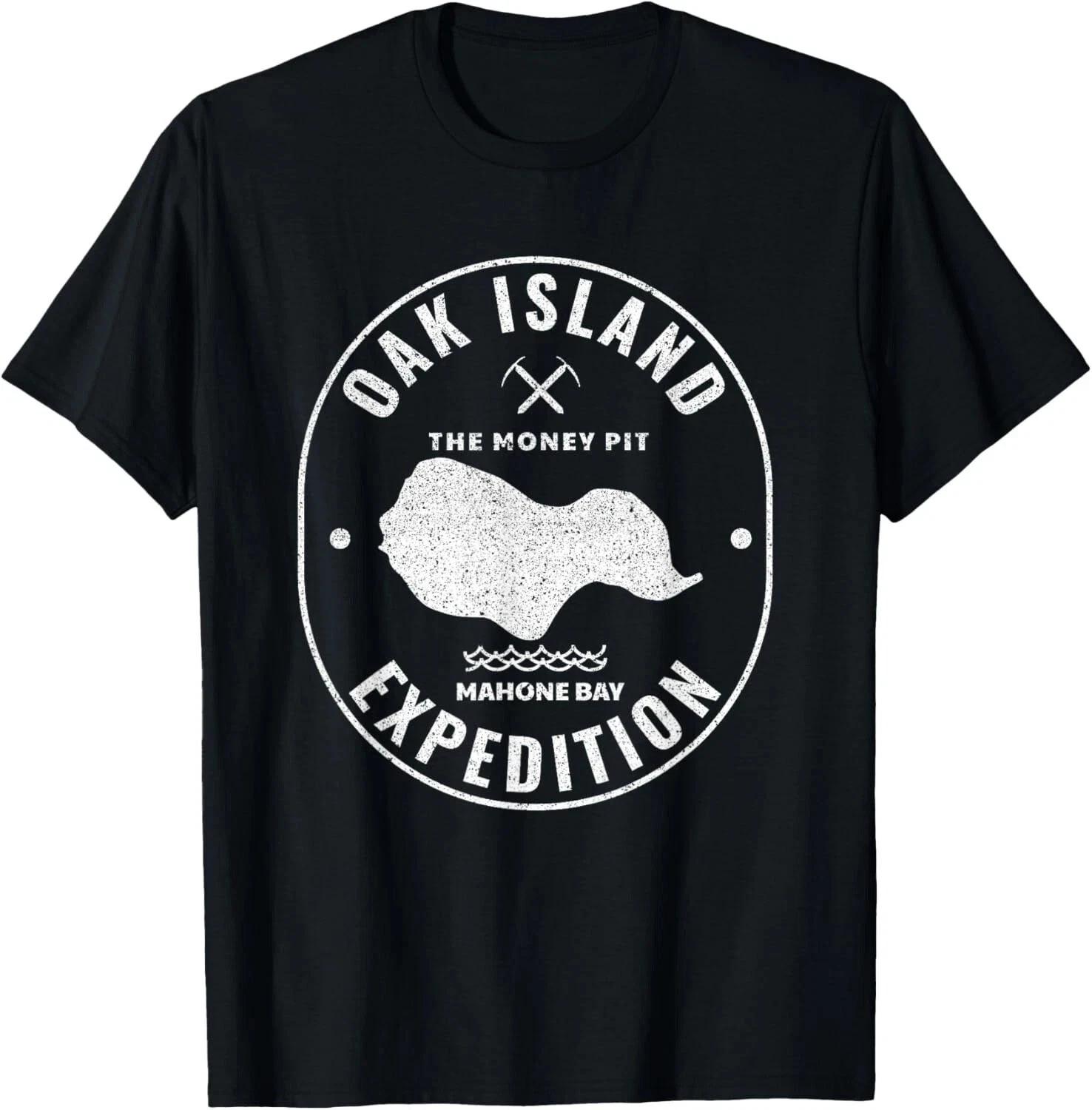 Oak Island Expedition Treasure Hunting Retro Myst Unisex Black Shirt S-5XL Q3314 XL