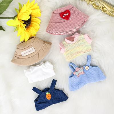 For 17cm Labubu Doll Clothes Fashion Clothes Hoodies Doll Clothes Color Match Hoodies Dolls Accessories Cute Decoration Little Cloths