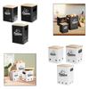 Iron Bamboo Potato Onion Garlic Storage Bins 3 Piece Organizer Set with Vent Holes for Home