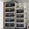 Foldable Plastic Storage Cabinet: Flip-Top Wardrobe Organizer for Clothes and Medicine