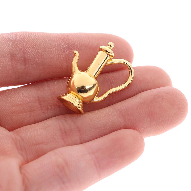 1: 12 Dollhouse Miniature Metal Tea Set Teapot Cup Plate Furniture Toys