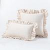 Ruffled Edge Minimalist Solid Color Velvet Pillow Cover For Home Decor Sofa Bed Throw Cushion Window Seat Lumbar Support Pillow Case