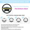 Steering Wheel Cover, Microfiber Leather Vehicle Steering Wheel Protector Pink