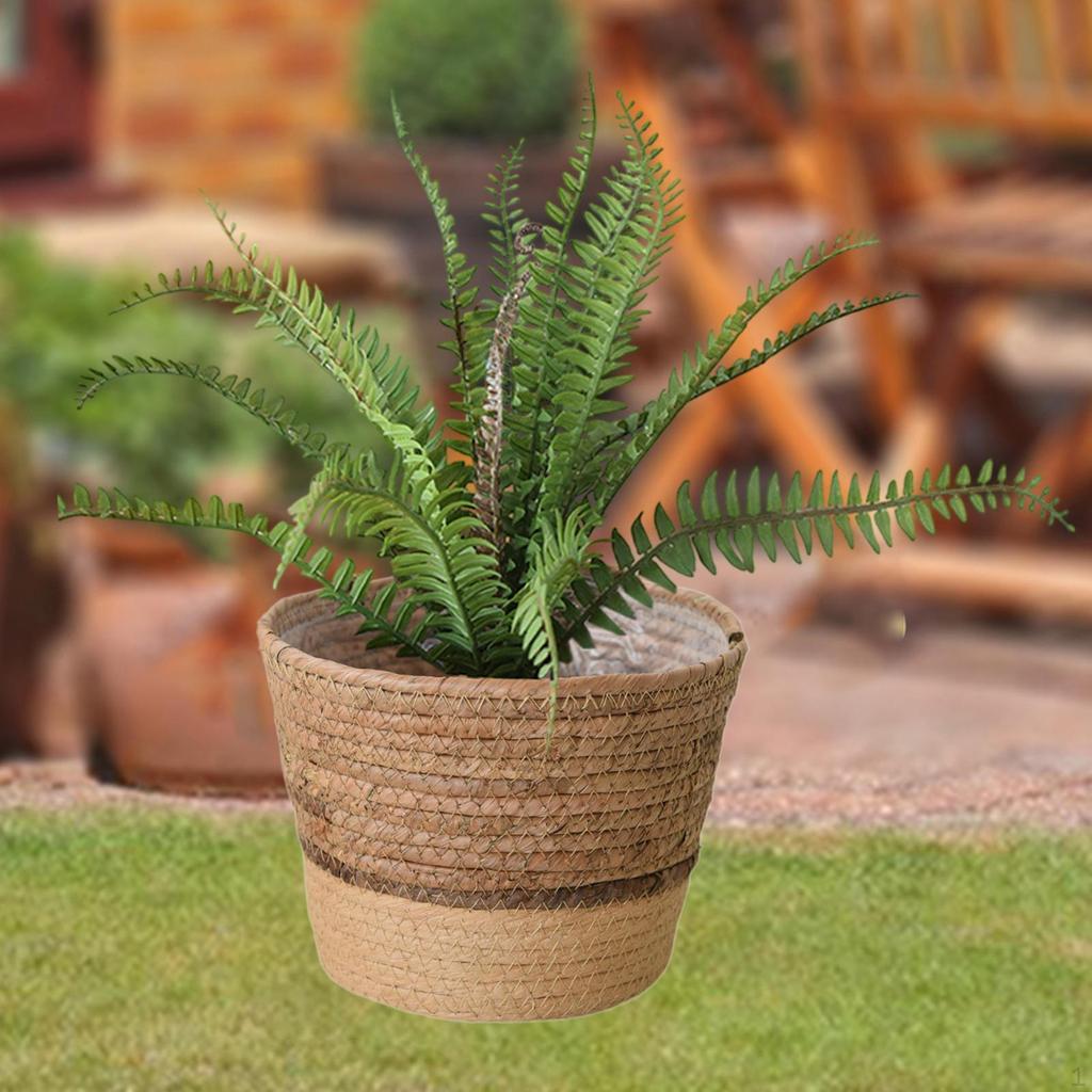 Woven Plant Basket Decorative Storage Home Decoration Container Flower Pot for Patio