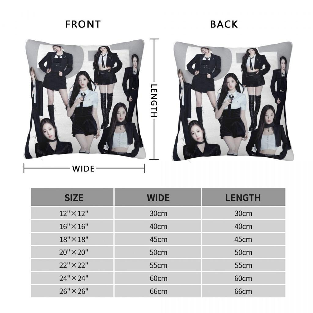 Kpop Style Girl B-Babymonster Pillowcase Printing Polyester Cushion Cover Decoration Pillow Case Cover Bedroom 45*45Cm