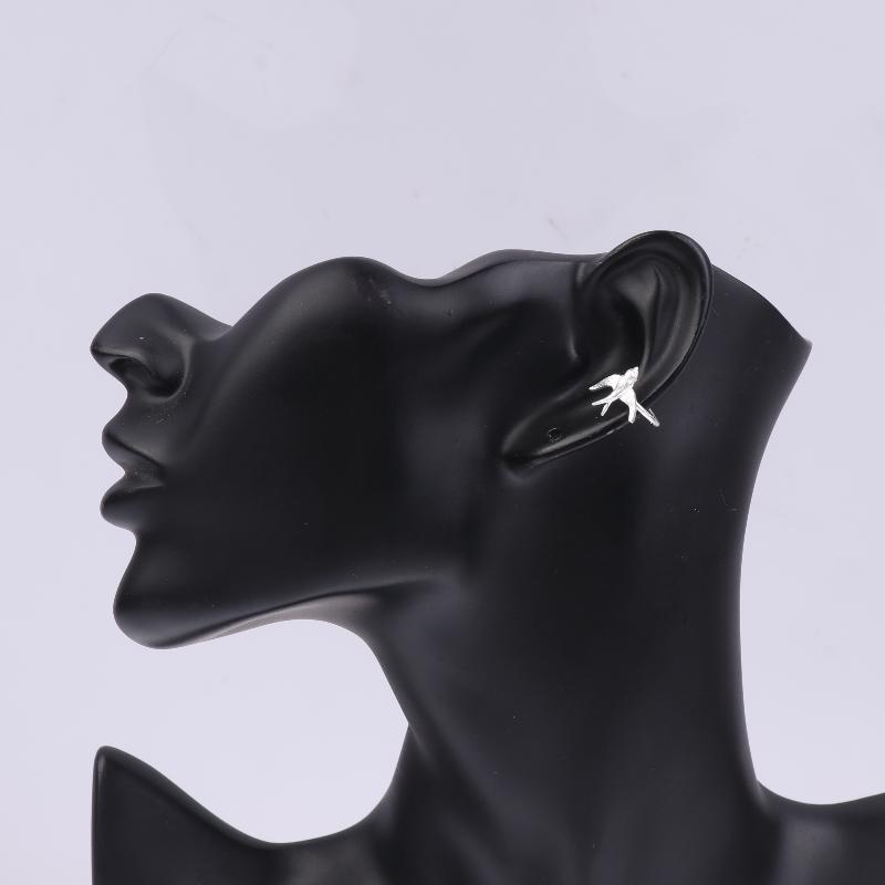 

1 пара простых клипс на ухо в виде ласточки для женщин и девушек, простые животные, без прокола, имитация хряща, кафф для уха, ювелирные изделия, подарки one size