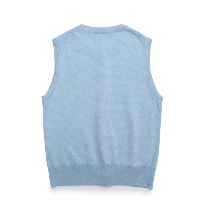 French Spicy Girl Style Sleeveless Ribbed Knitwear Vest