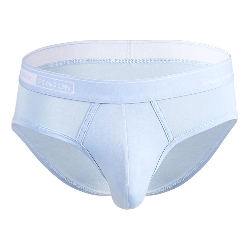 Pinky Senson Men's Mid-Rise Plus Size Modal Briefs - Solid Colors