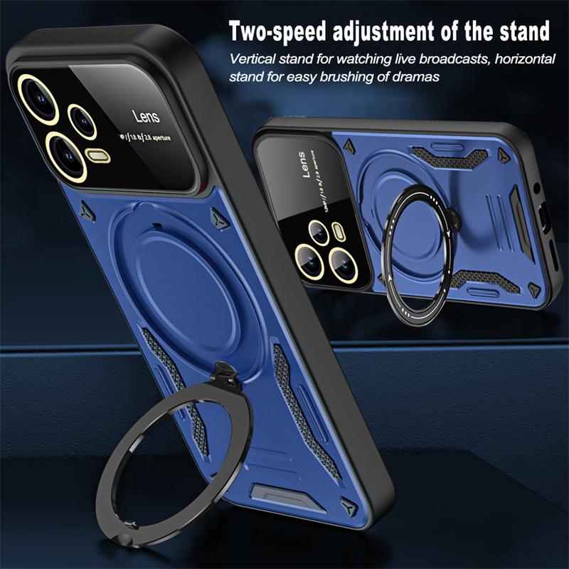 For Poco X5 Pro 5G Case Car Magnetic Holder Ring Phone Case For Pocox5pro Poko Little X5pro X 5 Pro 5X X5 Lens Armor Back Cover