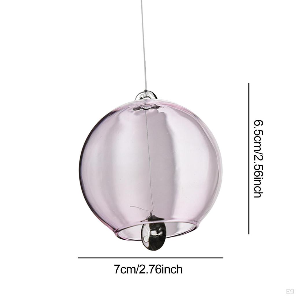 Campanella a Vento Giapponese Decorativa in Vetro, Alta 6,5 cm, Accessorio Multifunzionale, Apertura Diametro 4 cm per