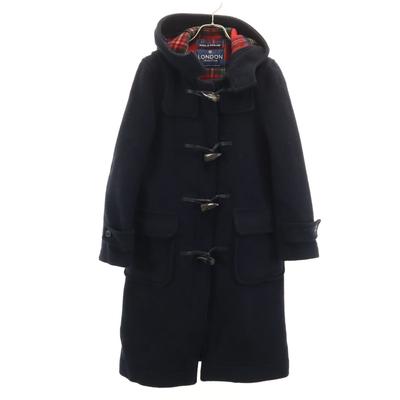 LONDON TRADITION Made In England Wool Blend Duffel Coat 34 Navy Women Used