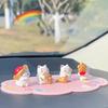 1 Satz Tierfigur Glückskatze Autoornamente Cartoon Chinesisch Glück Reichtum Winkende Katze Modell Desktop Dekoration