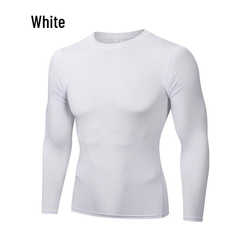 

Трансграничная компрессионная фитнес-рубашка с длинным рукавом и быстрой сушкой 3XS белый