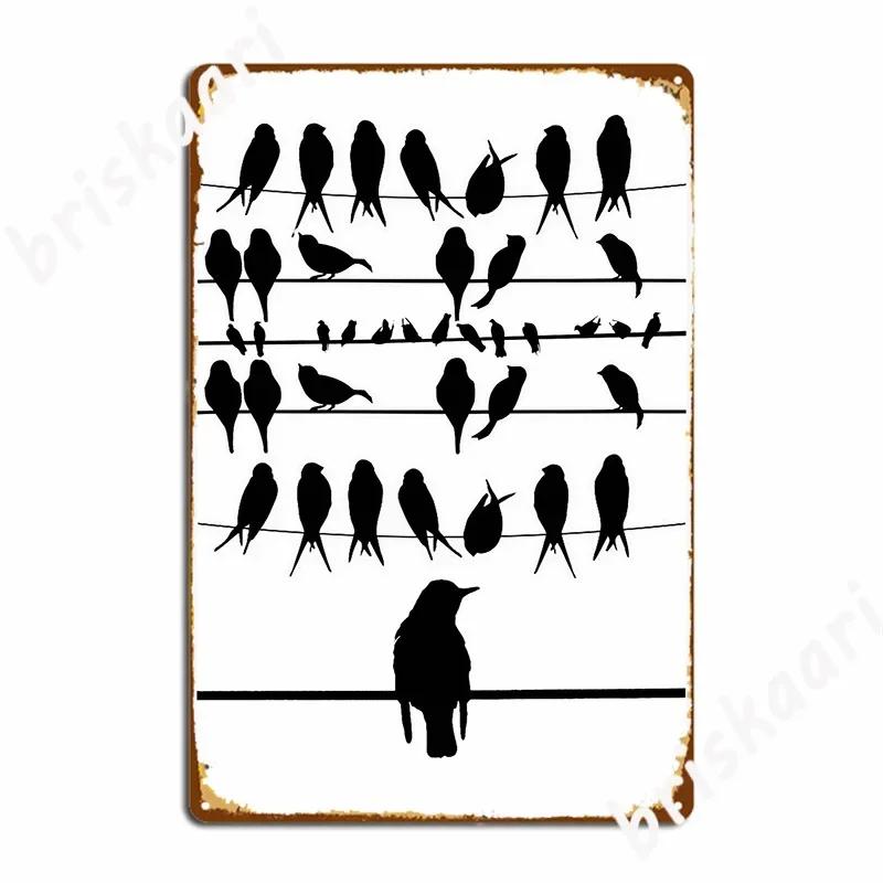 The Birds! Metal Signs Printing Decoration Decoration Cinema Create Tin Sign Poster 20X30CM