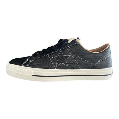 One Star Pro Retro Casual Low Top Skate Shoes Unisex Denim Black
