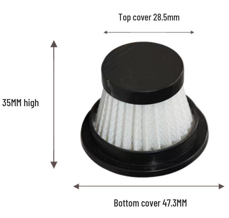 Wireless Handheld Car Vacuum Cleaner Accessory Set with HEPA Filter Screen and Universal Filter Element