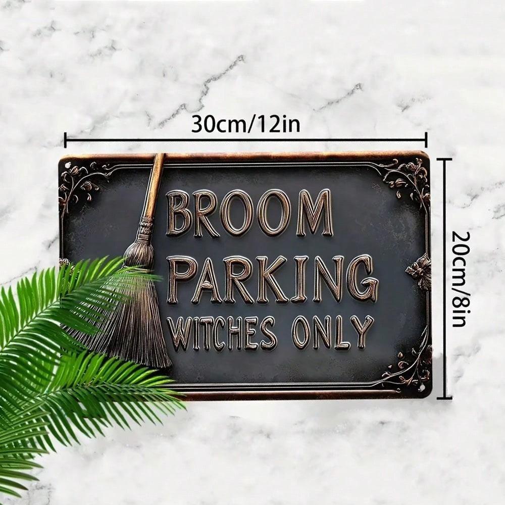 

Vintage Witch Broom Parking Only Aluminum Metal Sign Home Wall Decor TYA1582 різнокольоровий