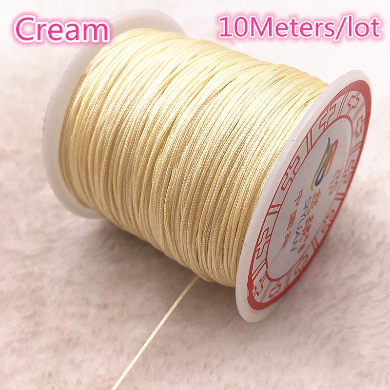 10Meters/lot 0.8/1.0mm Red Nylon Cord Thread Chinese Knot Macrame Cord Bracelet Braided String DIY Tassels Beading Thread