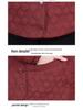 2025 Autumn/Winter Women's Diamond Pattern Hooded Cotton Coat - Warm Color Block Jacket for Middle-aged and Elderly Mothers