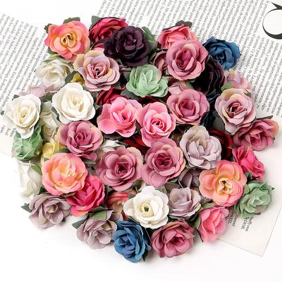 10/20Pcs Rose Artificial Flowers 3.5CM Silk Fake Flowers Party Wedding Decoration Home Room Decor Garden DIY Garland Accessories