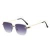New Fashionable Metal Square Small Frame Personality Trend Catwalk High-end Women's Sunglasses UV400 Sunglasses 3876