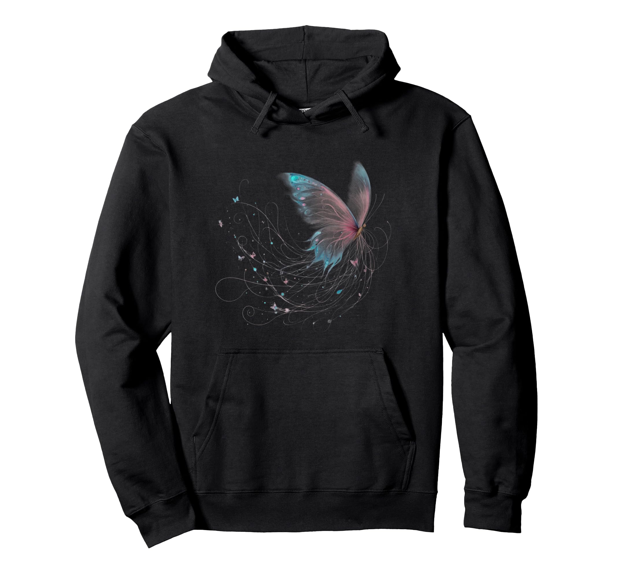

Whimsical Pastel Butterfly Dreamy Fantasy Butterfly Fairy Hoodie чёрный