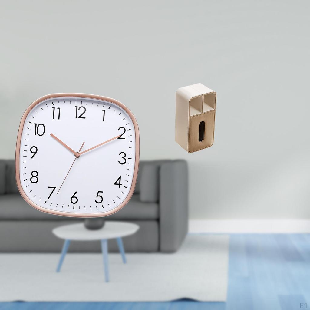 Vintage Digital Wall Clock Tissue Dispenser Multipurpose Art Design for Dining Room Home Office