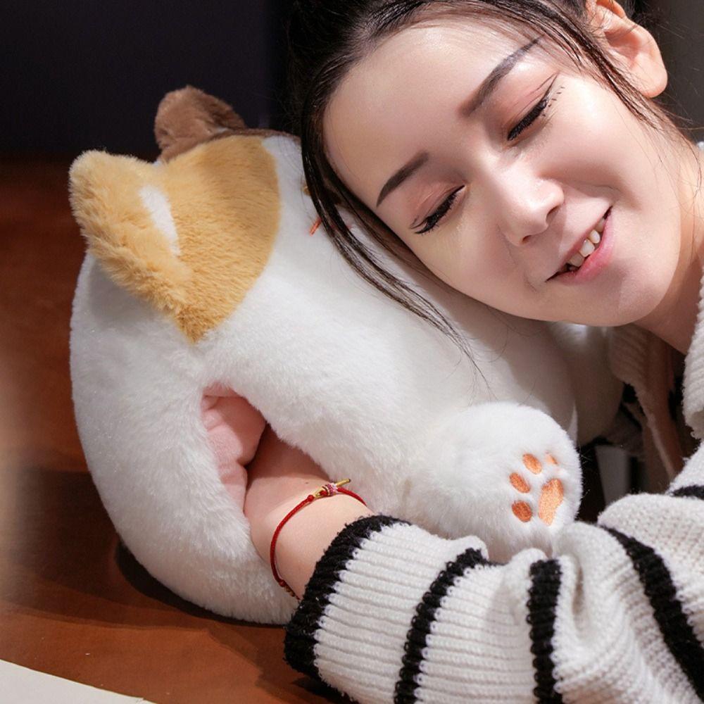 PP Cotton Calico Cat Plush Toys with Hand Pocket Black Cat Plush Doll Birthday Christmas