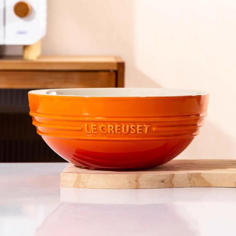Large Capacity Ceramic Soup Face Bowl Salad Bowl Le Creuset Home Use Big Bowl French Style Dinnerware