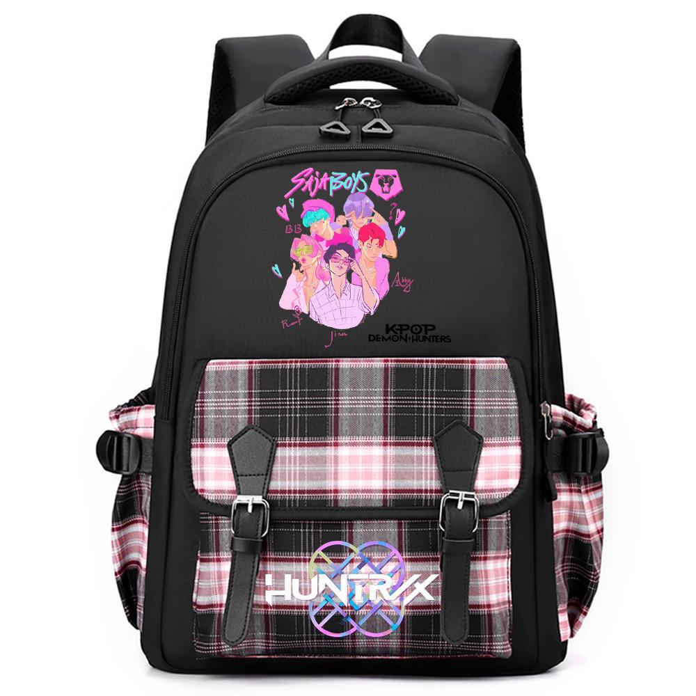 Anime K-Pop Printed Large Capacity Backpack for Teenger Student Girl Boy Schoolbag Bookbag Women Large Capacity Waterproof Travel Bag Kid Gift