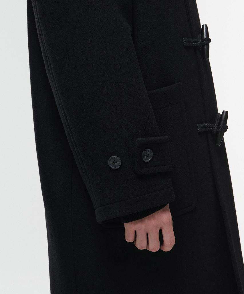 Musinsa Standard Wool Blend Oversized Duffle Coat [Black]