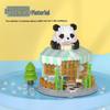 LEGO-kompatibel Panda Kaffebar Mikroklosser: Pedagogisk Byggeklossleke for Barn