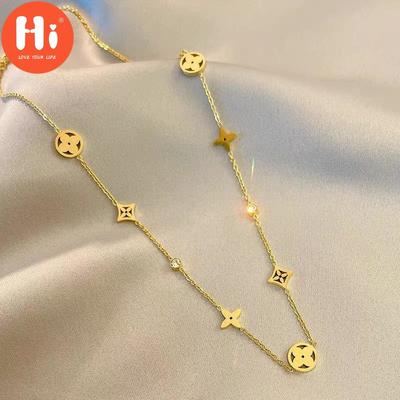 Hi Clover Clavicle Chain Titanium Steel Necklace Women's Jewelry Pendant