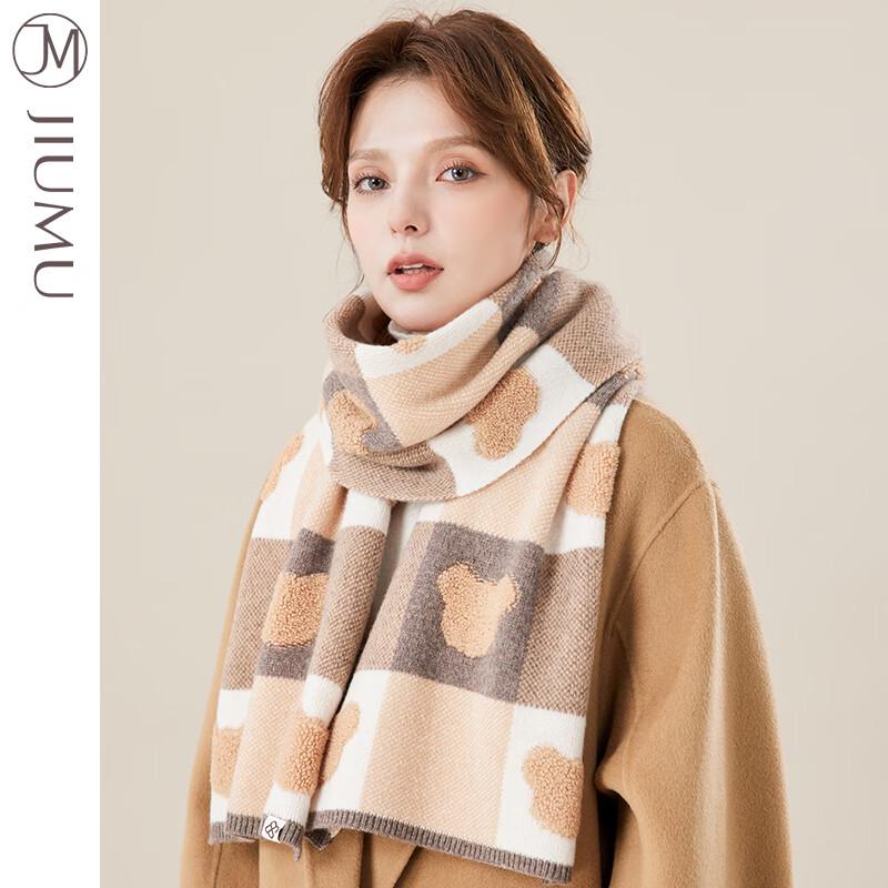 

JIUMU Lambswool Little Bear Scarf One Size