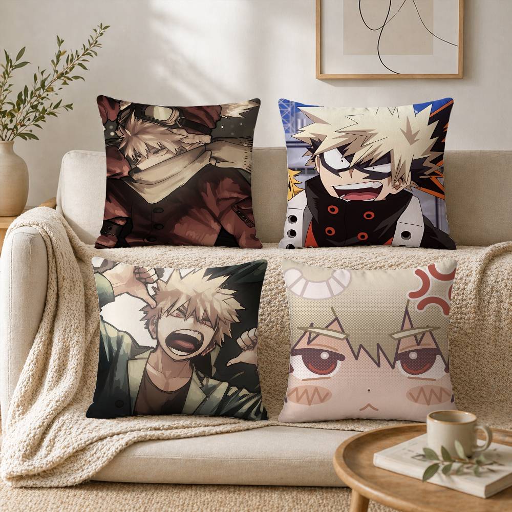 Katsuki Bakugo Pillow Case for Sofa Living Room Home office Decor Protective Cover