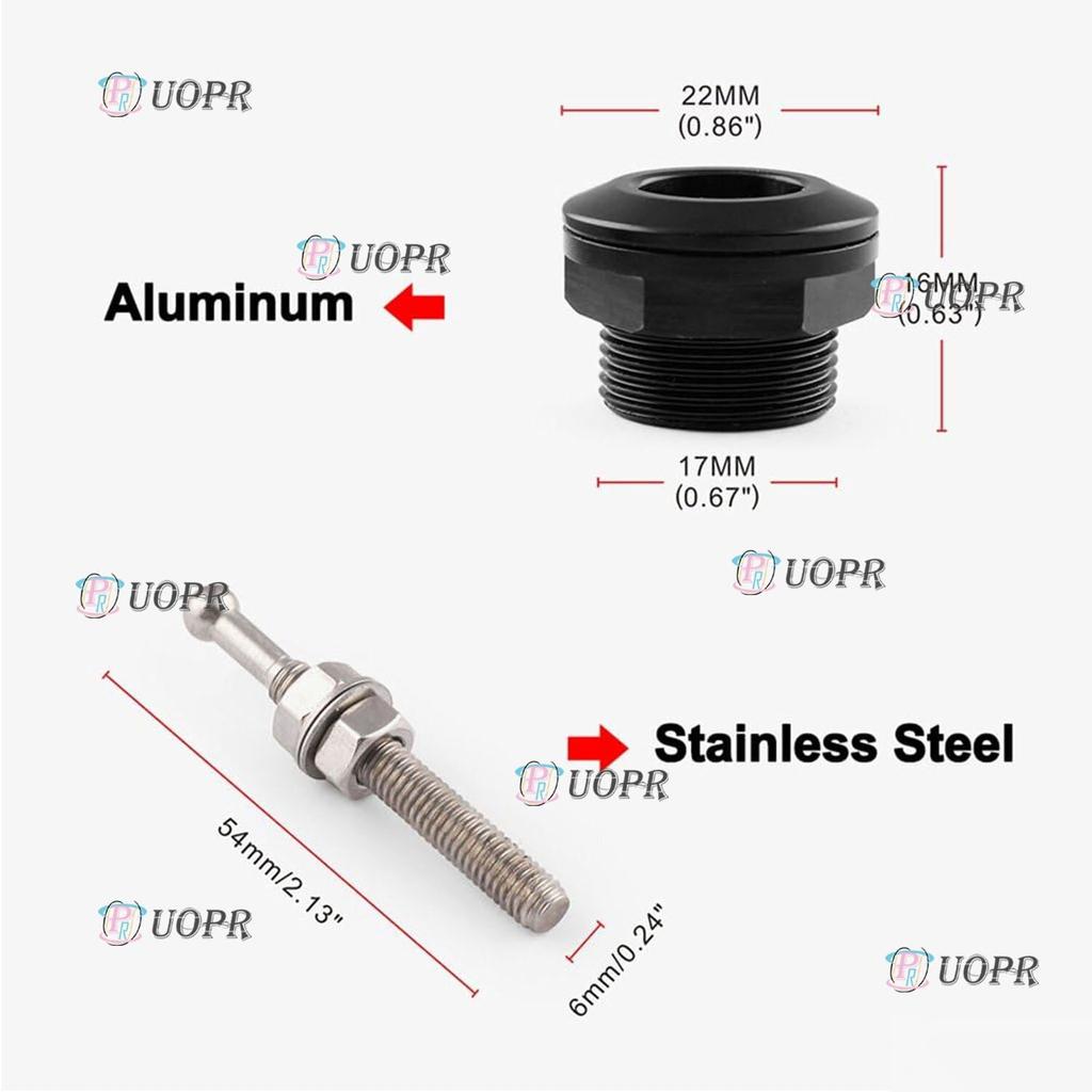 Bonpin Schnellverschluss Druckknopf Haubenstift für Auto 4-teiliges Set (Silber)