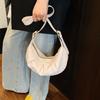 Lightweight PU Dumpling Bag Korean Style Underarm Shoulder Bag Cute Pleated Crossbody Bag  Student