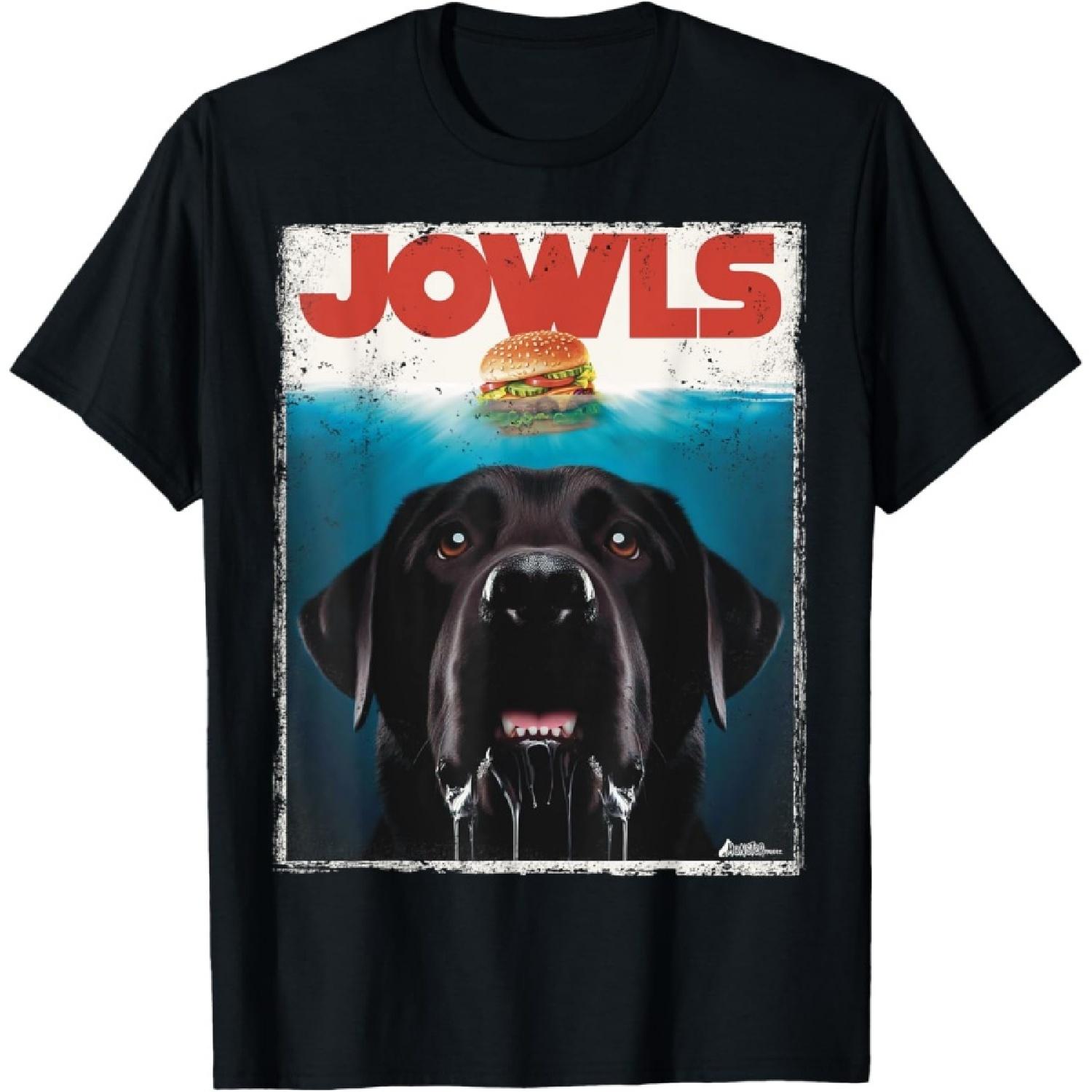 Funny Black Lab Jowls Tee, Labrador Retriever Mom Top, Dad T-Shirt S чёрный