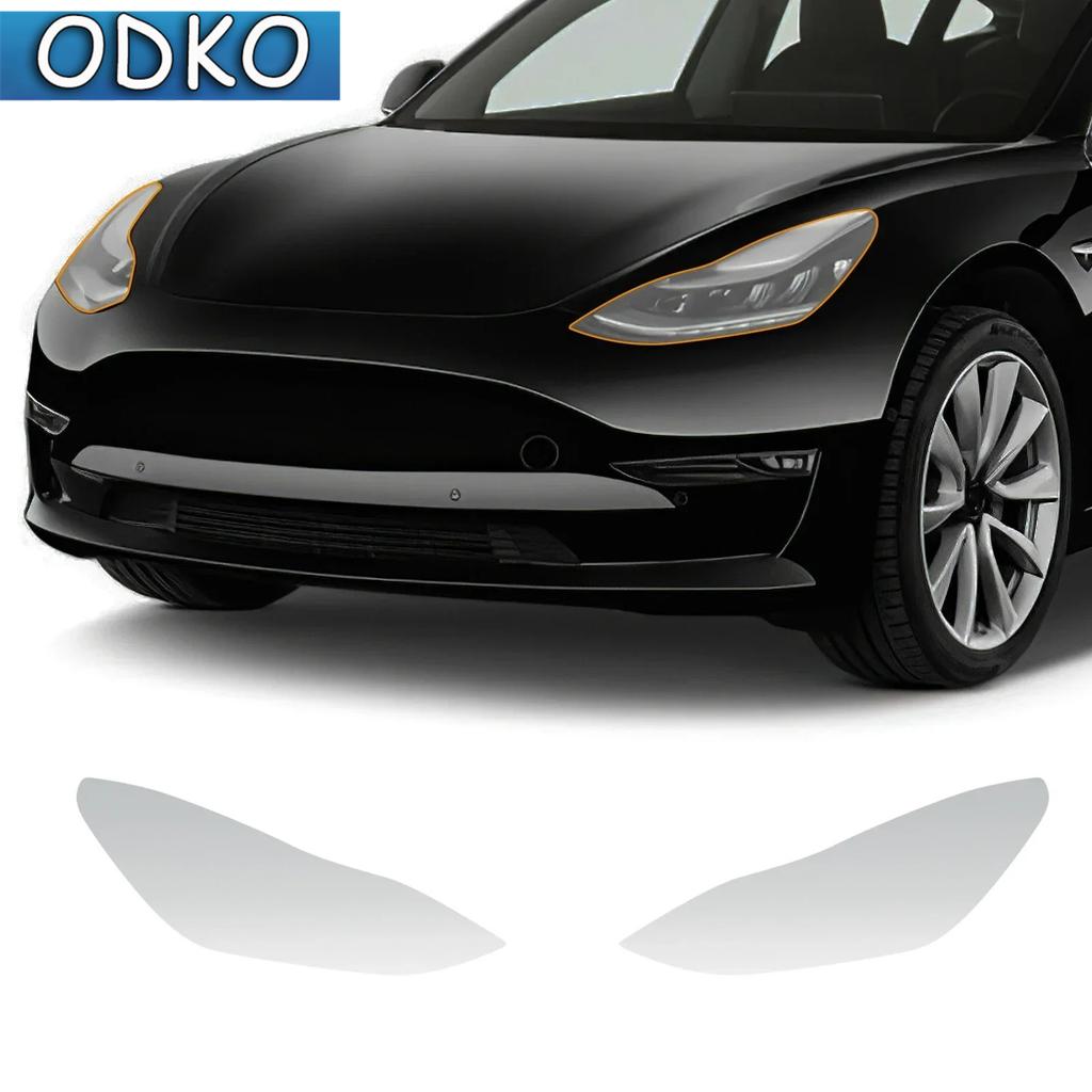 PPF Car Headlight Protective Film TPU For Tesla Model 3 Y X S - Rearview Mirror Transparent Scratch Resistant