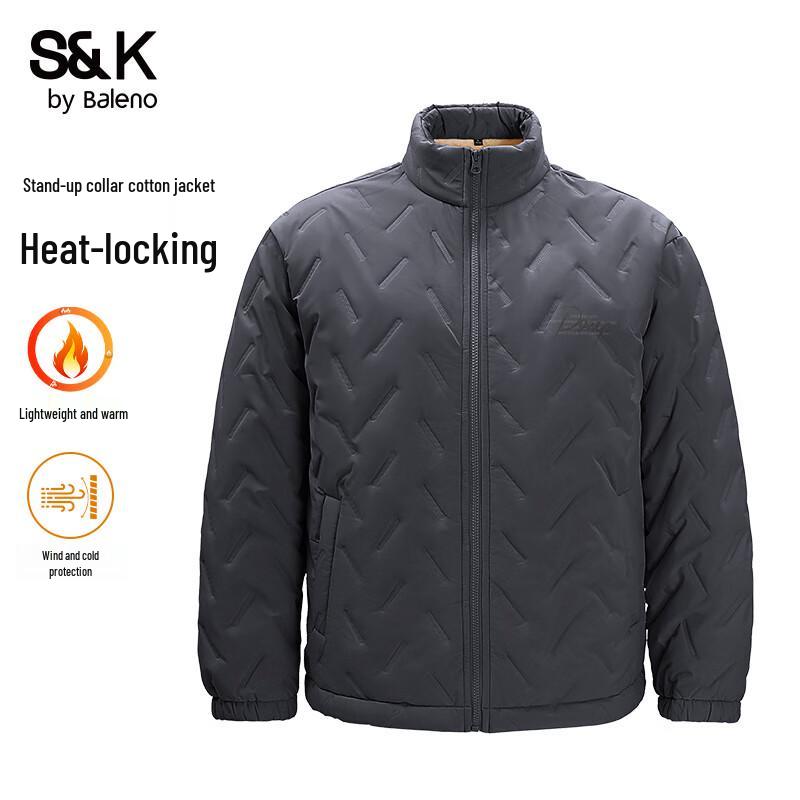 Baleno S&K Serie Herren Winter Retro Print Steppjacke