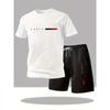 Summer Fitness Sportswear Short-sleeved T-shirt and Shorts Two-piece Set, Breathable and Quick-drying Casual Wear